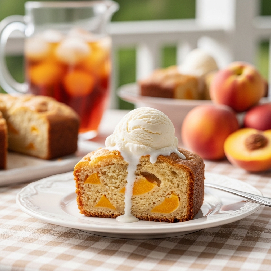 Southern Peach Bread breakfast