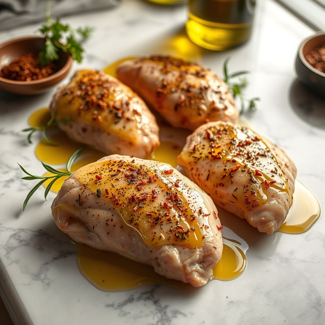 Fresh ingredients for Juicy Baked Chicken Breast Recipe - Perfectly Tender Every Time